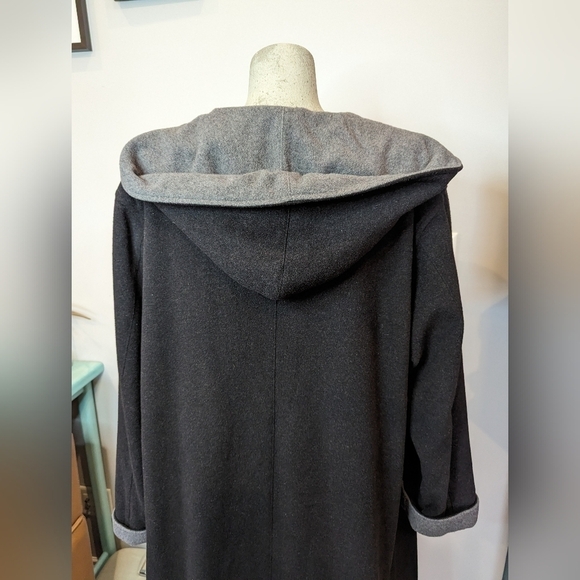 London Fog Wool Hooded trench coat Plus size 16 - Picture 7 of 12